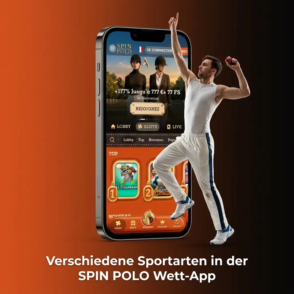 SPIN POLO Wett-App mit Sportarten: Fußball, Tennis, Basketball, Eishockey, Volleyball, Handball und eSports